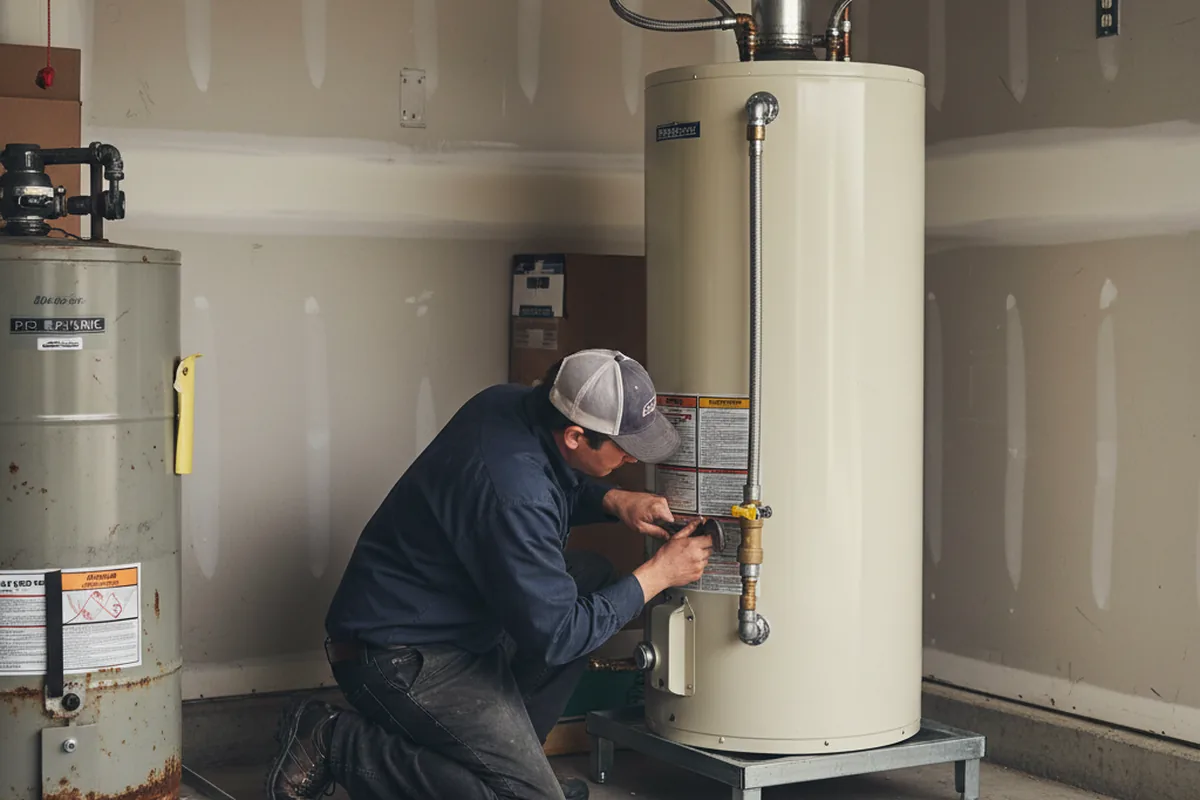 Water heater and shutoff valve replacement in Sea Cliff